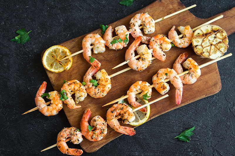 East Coast White Shrimp Skewers